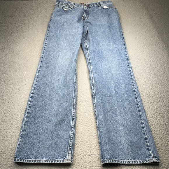 VINTAGE Tommy Hilfiger Jeans Mens 36x34 Blue Denim Relaxed Fit Straight Leg 90s - Picture 1 of 12